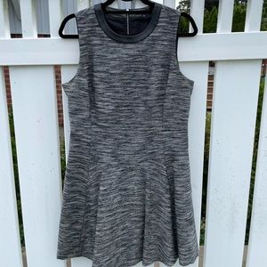 Madewell Zipper Dress with Leather Detail